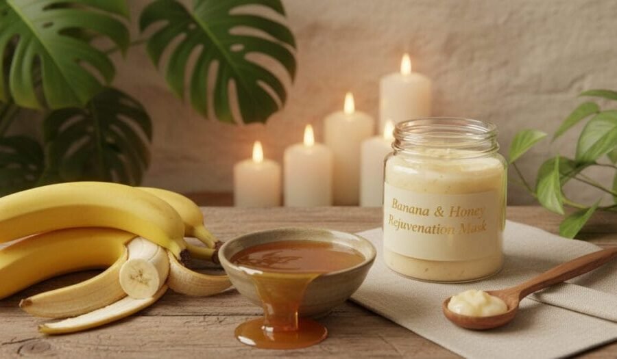 mascara banana e mel