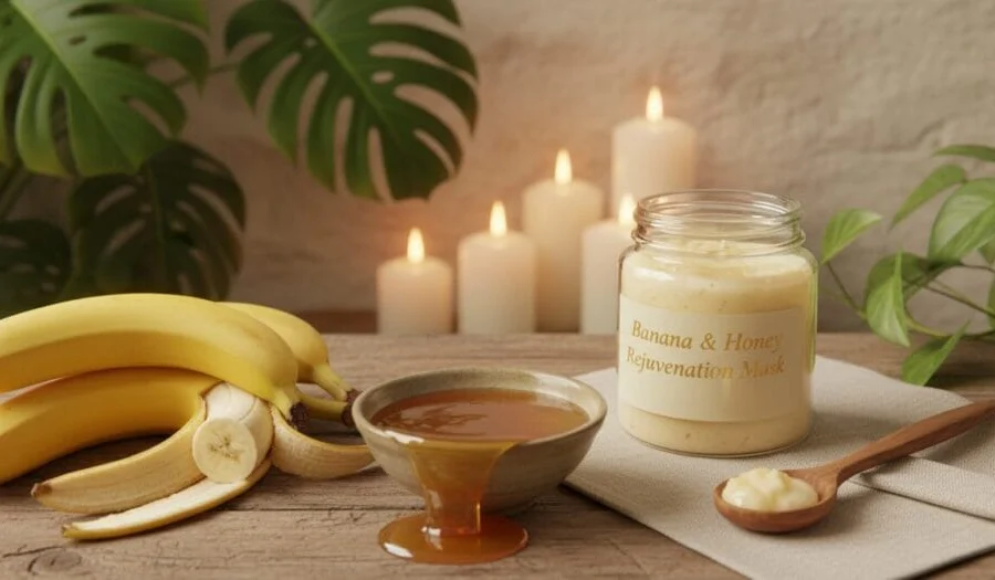 mascara banana e mel